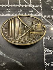 Decker Coal Co. Decker, Montana 1985 1st Quarter Safety Award Belt Buckle Brass