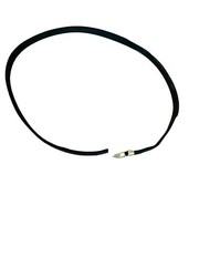 Vogt Vintage 2 Piece Sterling Silver Black Leather Hat Band