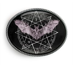 Occult Bat Belt Buckle – Gothic Esoteric Pentagram Symbol Belt Buckle – 821