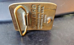 Vtg Rain Bird Logo Brass Belt Buckle