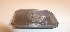 VTG Rare Merrill, WI Bill&rsquo;s House Of Guns Metal Belt Buckle 3 1/4&Prime; x 2 1/8&Prime; USA