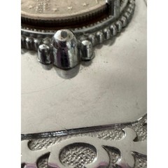 Vintage 1979 Susan B Anthony Dollar Coin Belt Buckle Silver Tone Western Scroll
