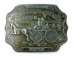 Fire Department – Americas Heroes Fire Dept. Boston Belt Buckle Western Style