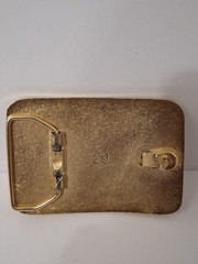 Vintage 1985 Oklahoma Opry Gold Metal Solid Brass Belt Buckle Cowboy Western