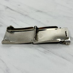 Silver Tone Web Clamp Military Style Slide Belt Buckle Simple Basic Unisex
