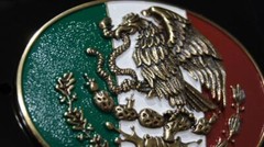 Ariat Western Belt Buckle Oval Mexico Flag Eagle Multicolor A37013