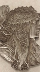 Vintage Indian Woman Girl Head Belt Buckle By Wyoming Studio Art Works