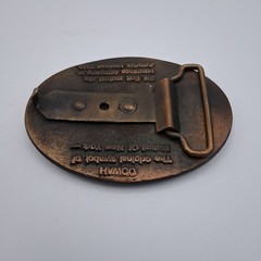 Vintage The Mutual Life First in America Insurance Advertising Metal Belt Buckle