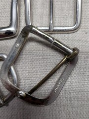 vintage 30 PC LOT western BELT BUCKLES chrome COWBOY rodeo 1.5&Prime; metal steel