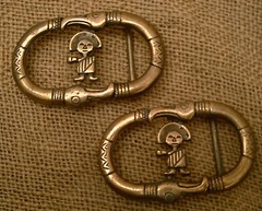 2 PCS BELT BUCKLE BUCKLE UNISEX BRASS INCA MEXICO MAYA NATIVE