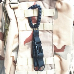 Tactical Keychain Molle Webbing Hook Belt Buckle Detachable Carabiner Key Rings