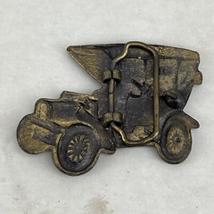 VERY NICE Oldtime Automobile Antique Car Cord Model A Solid Brass Belt Buckle
