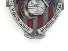 US Marine Corps Semper Fidelis Metal Enameled 3D Belt Buckle