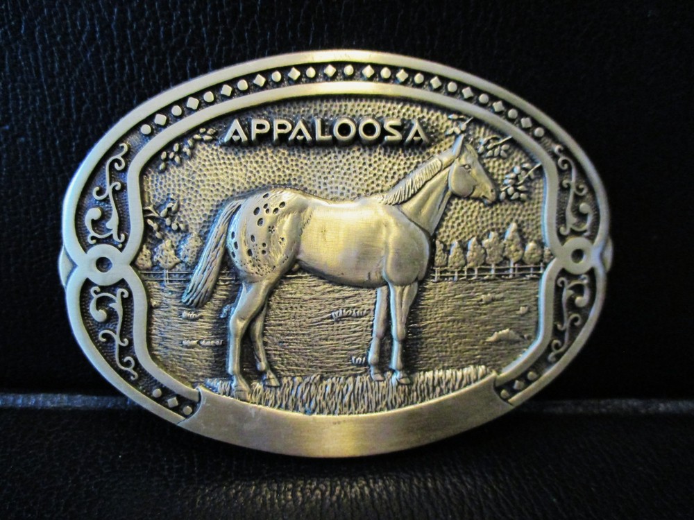 *TONY LAMA Appaloosa Horse Breeder Series Brass Belt Buckle FIRST Edition Unworn