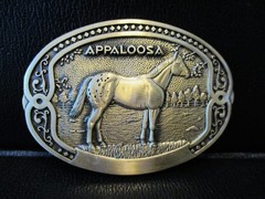 *TONY LAMA Appaloosa Horse Breeder Series Brass Belt Buckle FIRST Edition Unworn