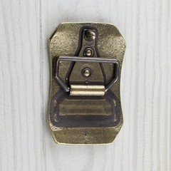 Silver Rectangular Textured Belt Buckle, Unisex Metal Accessory