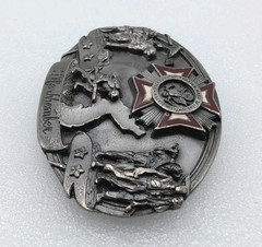 1987 VFW Belt Buckle Siskiyou Veterans of Foreign Wars USA Life Member Vintage
