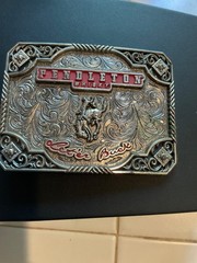 RARE FIND Pendleton Whisky Belt Buckle Let&rsquo;er Buck Montana Silversmiths LE