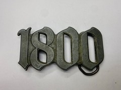1800 Tequila Advertising Promotional Silver Color Cutout Belt Buckle