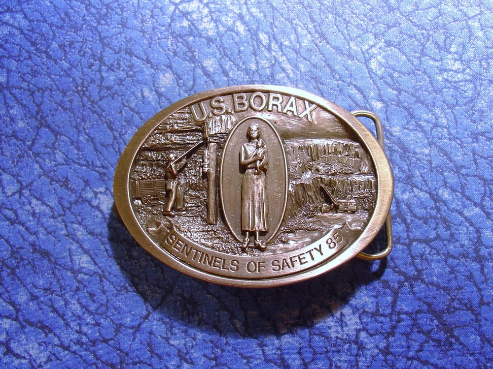 US Borax Sentinels of Safety 85 20 Mule Team Belt Buckle