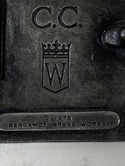 C.C. Canadian Club Whiskey Belt Buckle From Bergamot Brass Works 1975