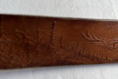 JACK DANIELS Old No. 7 belt and buckle Cowhide Leather Belt 28 RARE Vintage