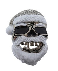 skull skeleton tattoo metal belt buckle halloween party costume gift