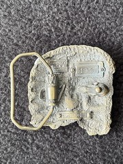 1991 Native American Indian Chief Skull The Great American Buckle Co. USA #1956