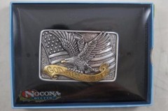Nocona God Bless America Buckle American Flag Belt Buckle 37015