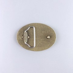 Vintage Bronze Western Wildlife Hunter Hunting Deer Belt Buckle