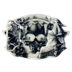 Pirates Skull Belt Buckle Western Cowboy Native American Motorcyclist (SK-23-B)