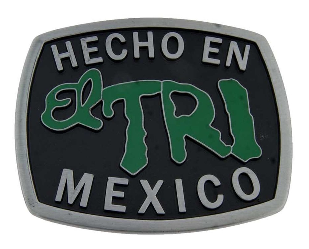 Hecho en Mexico Belt Buckle Mexican Football Soccer Team Men Women El Tri Green