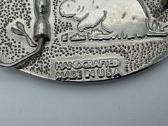 The Beaver Buckle Co. Oval Hunting Bird Pheasant Western Belt Buckle Handcrafted