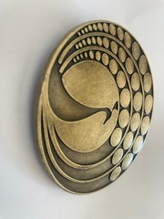 Vintage Peacock Belt Buckle Brass Style 70s Retro Western Fashion Gift