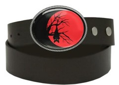 Vampire Bat Halloween Moon Silhouette Handmade Belt Buckle