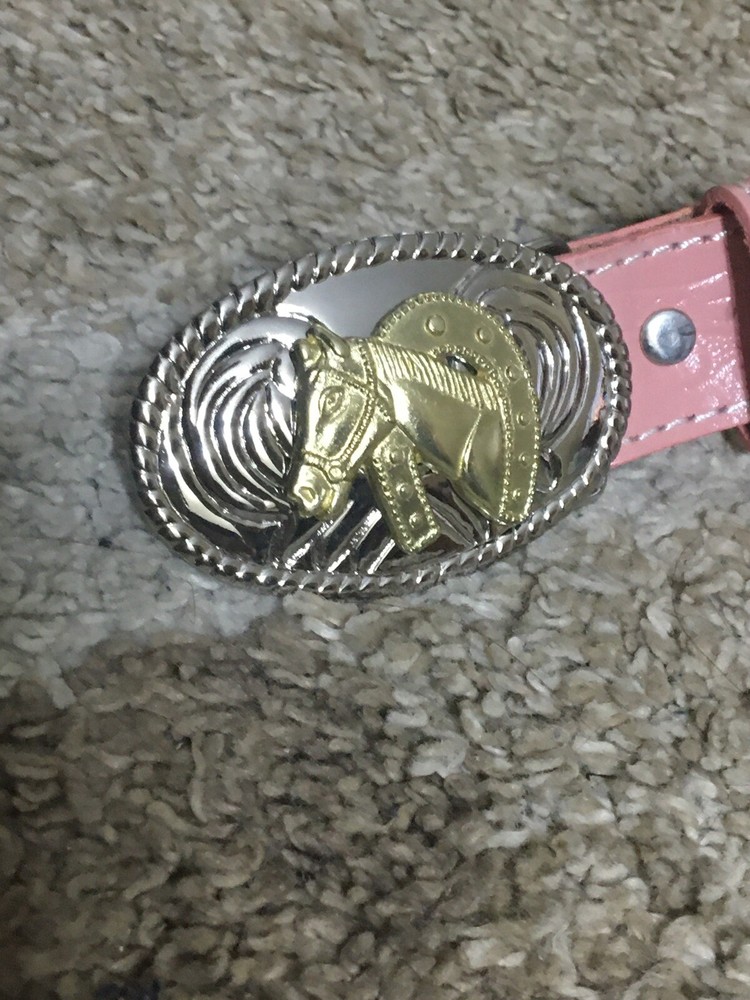 Youth Bucking Horse Rider Silver and Gold Tone Belt Buckle C73