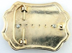 1922 Peace Silver Dollar Gold Color Western 3 7/10 Inch Belt Buckle EBS2047