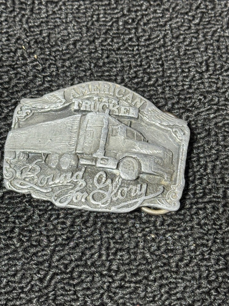 American Trucker Bound For Glory SISKIYOU Co. Men&rsquo;s Belt Buckle Metal Pewter