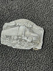 American Trucker Bound For Glory SISKIYOU Co. Men&rsquo;s Belt Buckle Metal Pewter