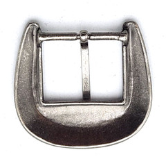 Vintage Carve Pattern Metal Handmade Leather Craft Belt Buckle Silver Tone
