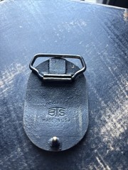 Vintage 1970s BOB Letters Solid Brass Gold Slide Belt Buckle Rectangular