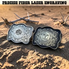 Western Buckle. Engraved Buckle Custom Personalized Monogrammed. For 1.5&Prime; Belt.