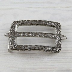 Rectangular Embellished Antique Brass Style Belt Buckle for Leather Belt West