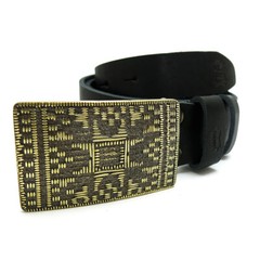 Brass belt buckle Plakhta, Ukrainian traditional ornament embroidery gift buckle
