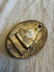 One of a kind Resin Rose Detailed Stone Resin Art Belt Buckle 3.5X2.75