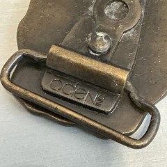 Vintage Oden USA Brass Belt Buckle Dean Name Western Style Needs Repair