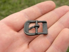 Bridle Center Bar Buckle fr 5/8 inch or 15 mm wide leather antique bronze finish