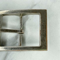 Silver Tone Simple Basic Roller Belt Buckle