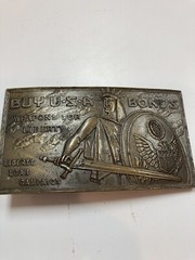 Vintage Buy USA Bonds Weapons for Liberty Brass Brlt Buckle by Lewis Buckles