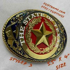WESTERN LONESTAR TEXAS BELT BUCKLE METAL FASHION ART BRAND NEW 5&Prime; x 4&Prime; & 6&Prime; X 4&Prime;
